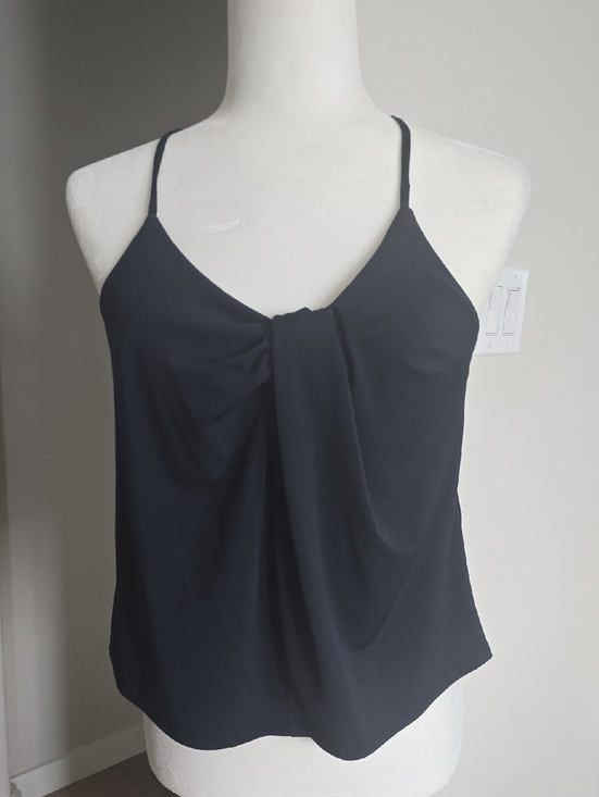 Banana Republic Tops - Banana Republic Black Draped Front Spaghetti Strap Camisole